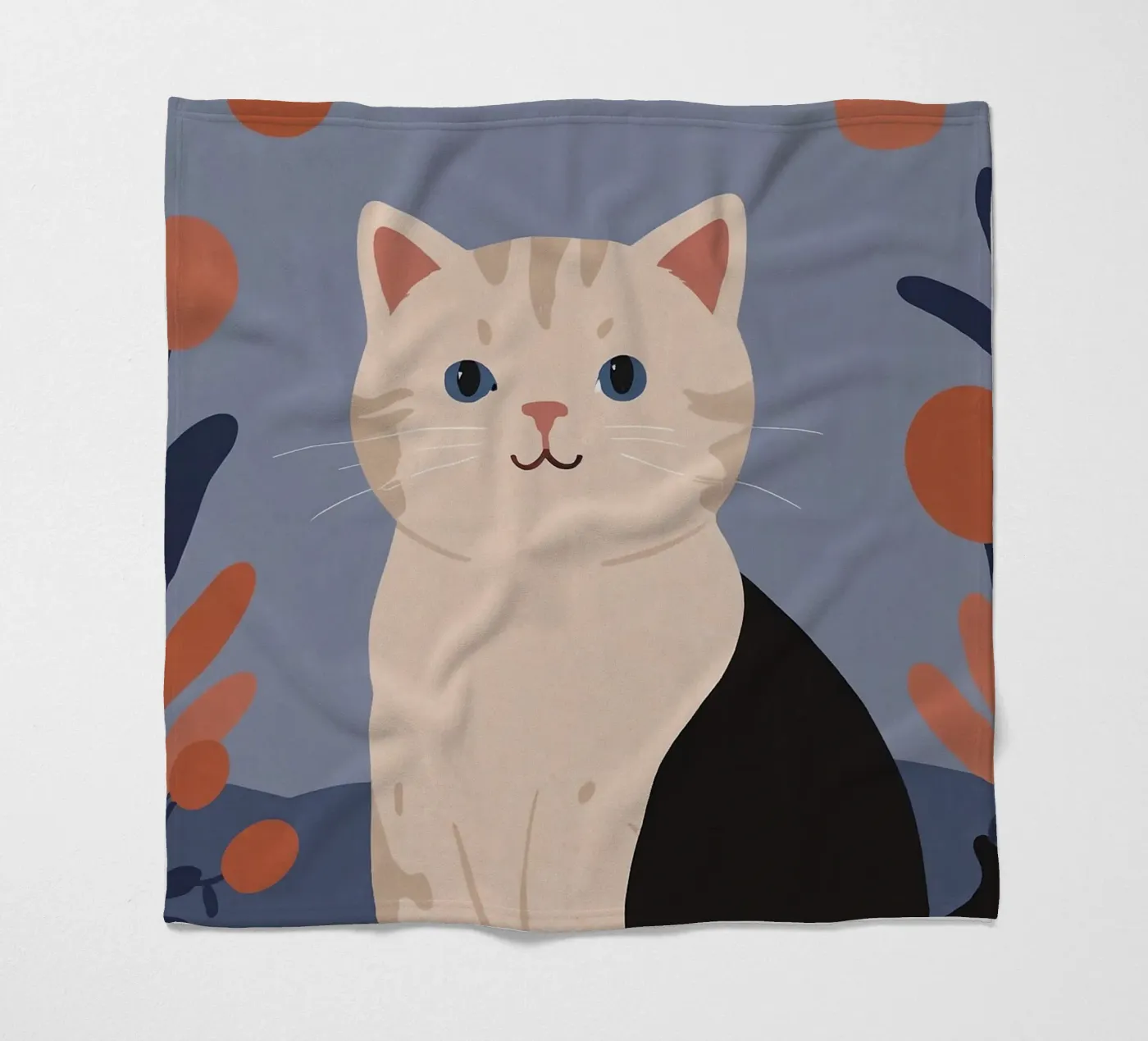 Friendly Kitty fleece blanket by SnoopyAnimals