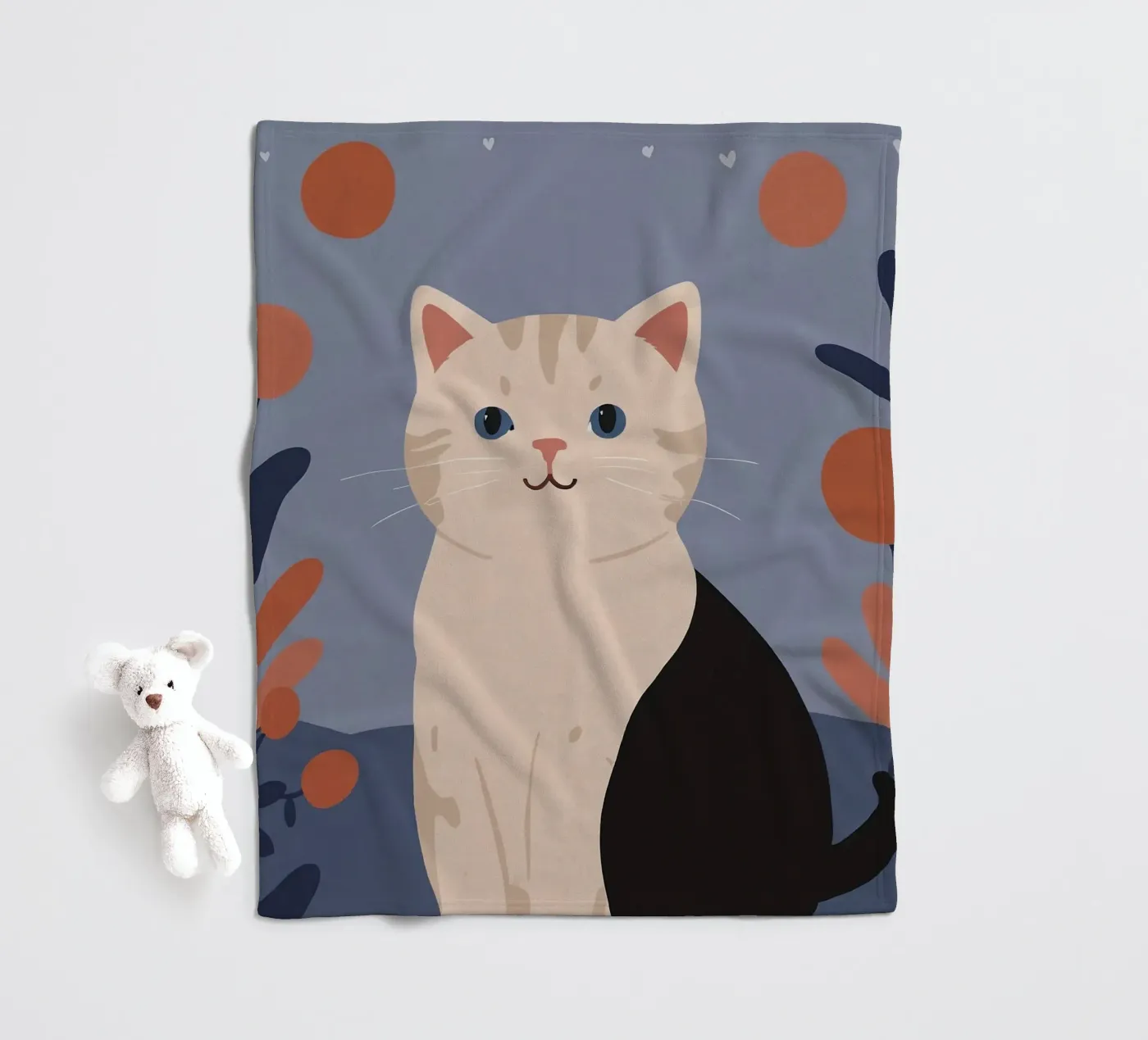 Friendly Kitty fleece blanket by SnoopyAnimals