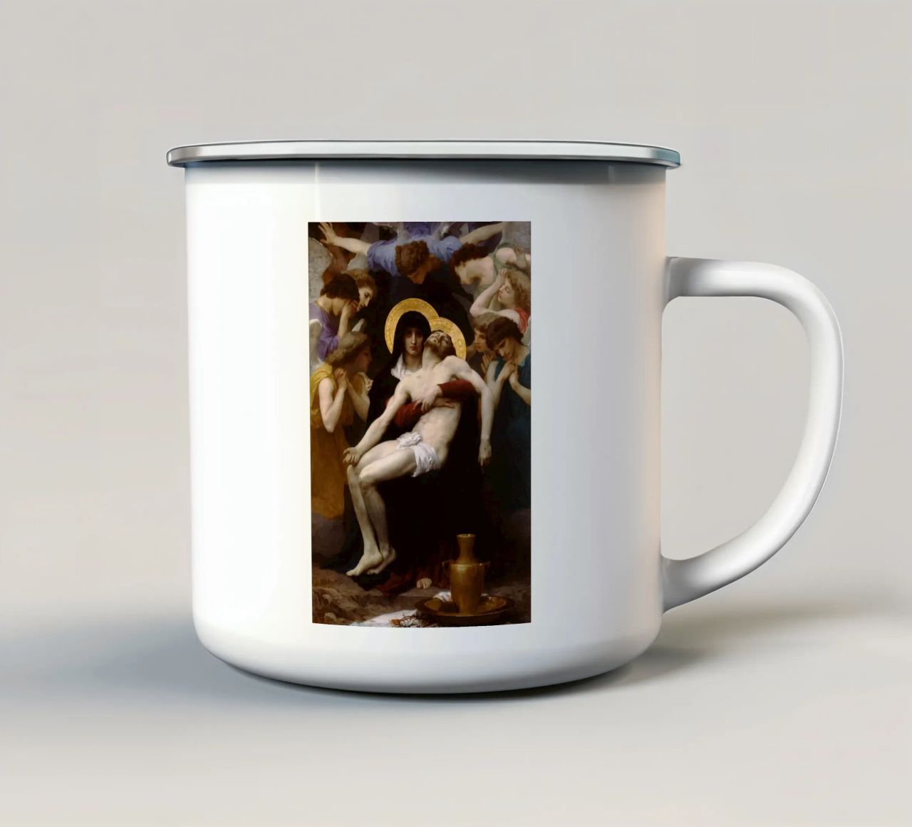 William-Adolphe Bouguereau - Pietà tazza in smalto da Timeless Artworks