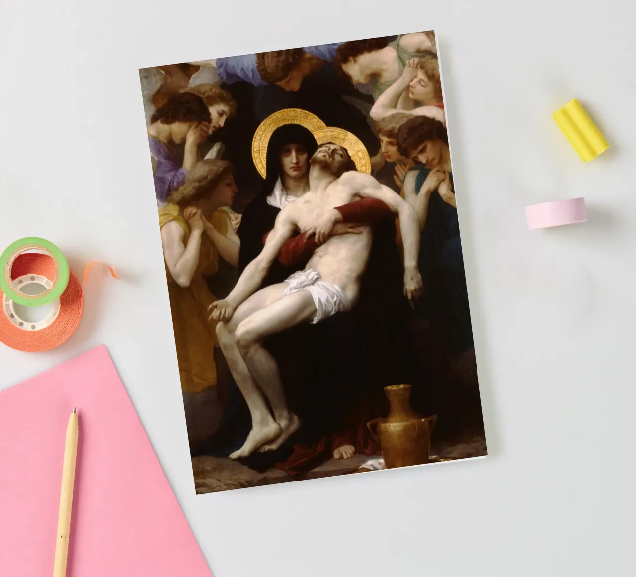 William-Adolphe Bouguereau - Pieta notebook by Timeless Artworks
