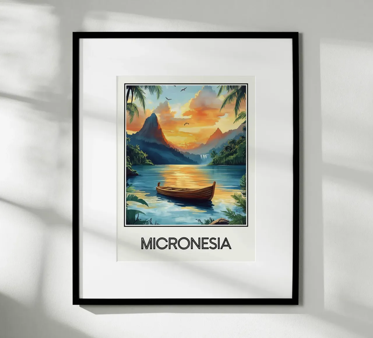 Micronesia poster con telaio in alluminio da Frame the World
