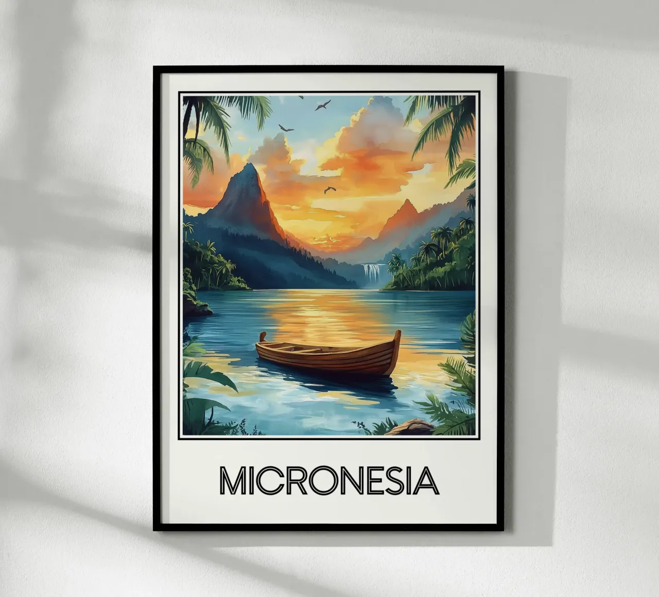 Micronesia poster con telaio in alluminio da Frame the World