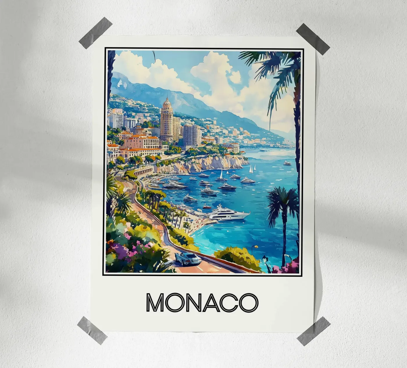 Affiche Monaco poster da Frame the World