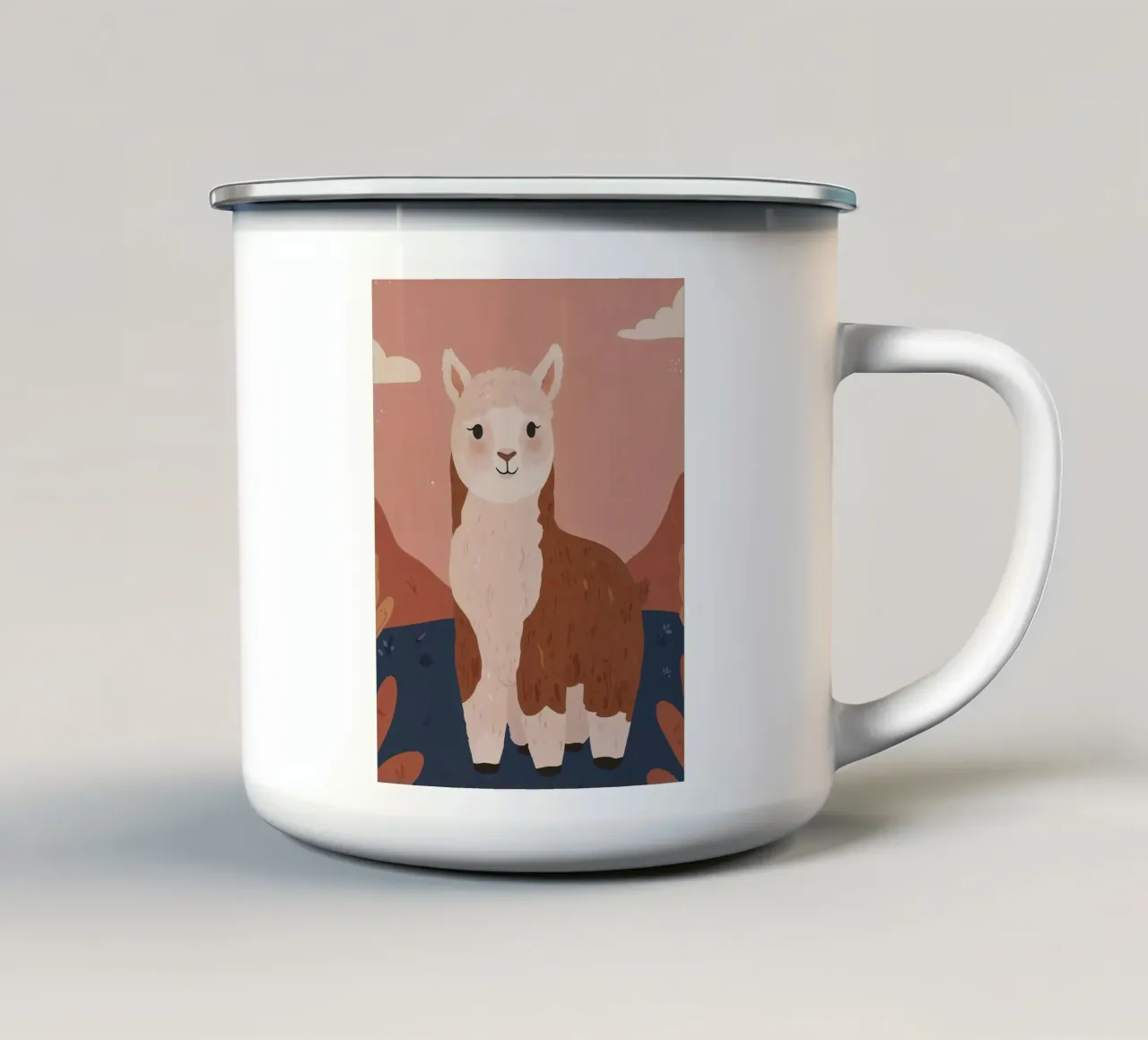 Lama amichevole tazza in smalto da SnoopyAnimals