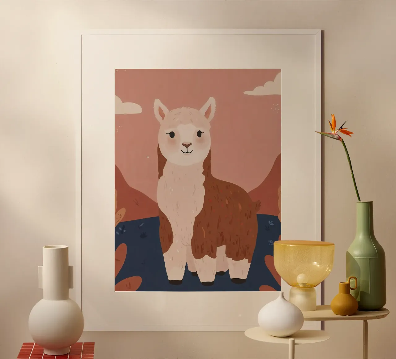 Lama amichevole carta hahnemühle da SnoopyAnimals