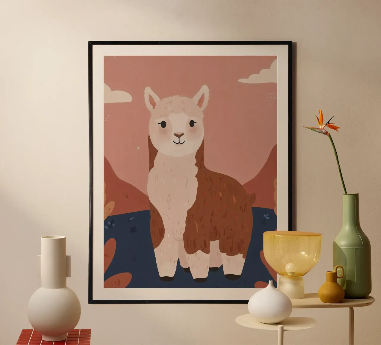 Lama amichevole carta hahnemühle da SnoopyAnimals