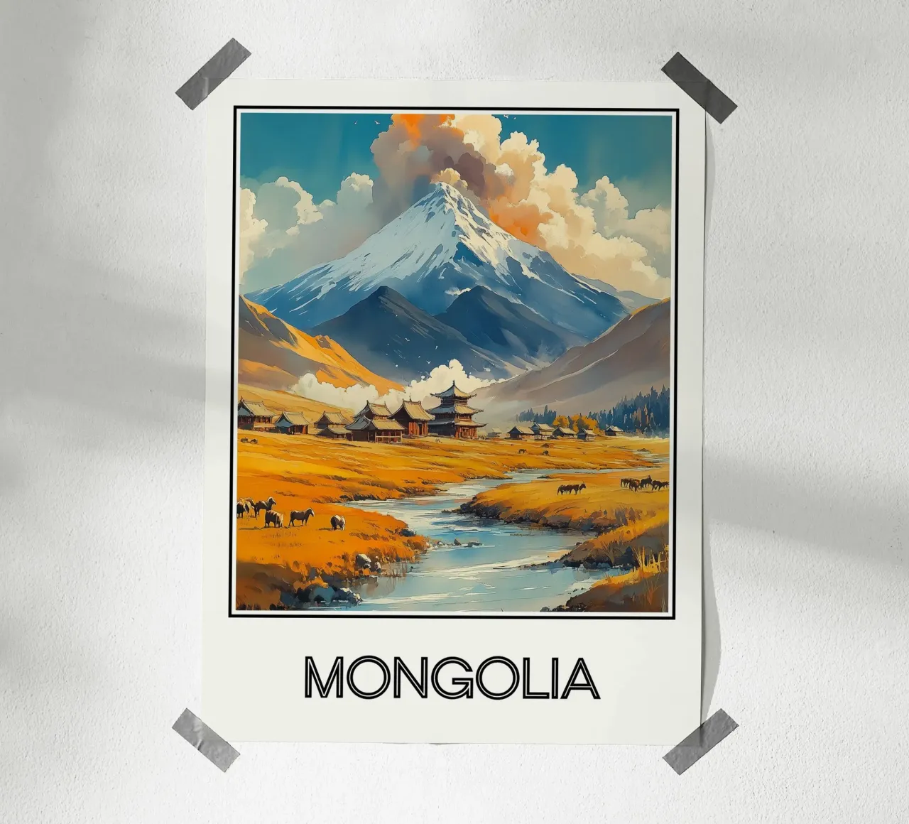 Mongolia poster da Frame the World