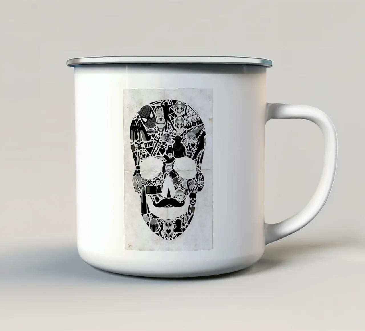 My Skull enamel mug by AS Art