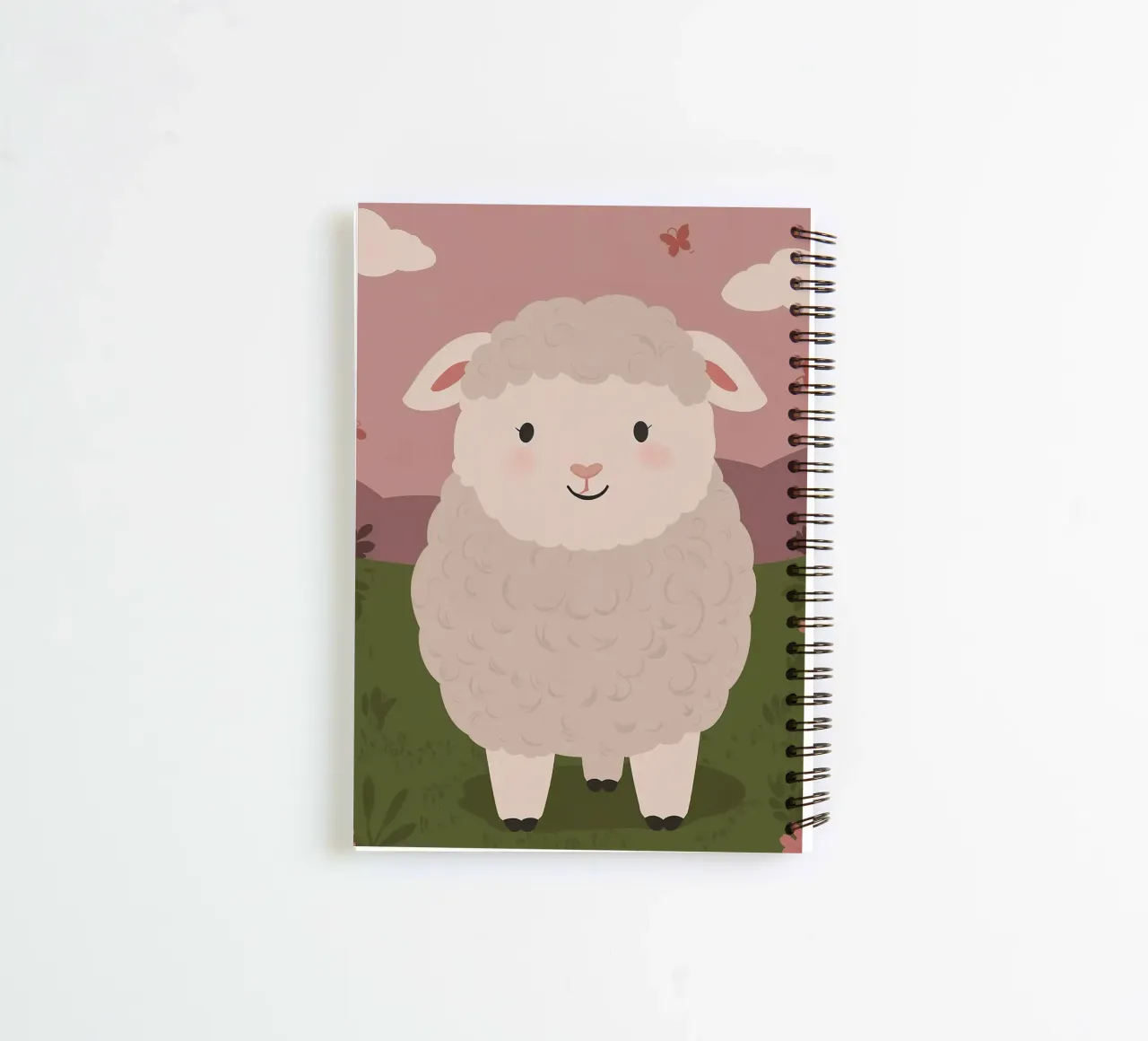 Friendly Little Sheep spiral notebook by SnoopyAnimals