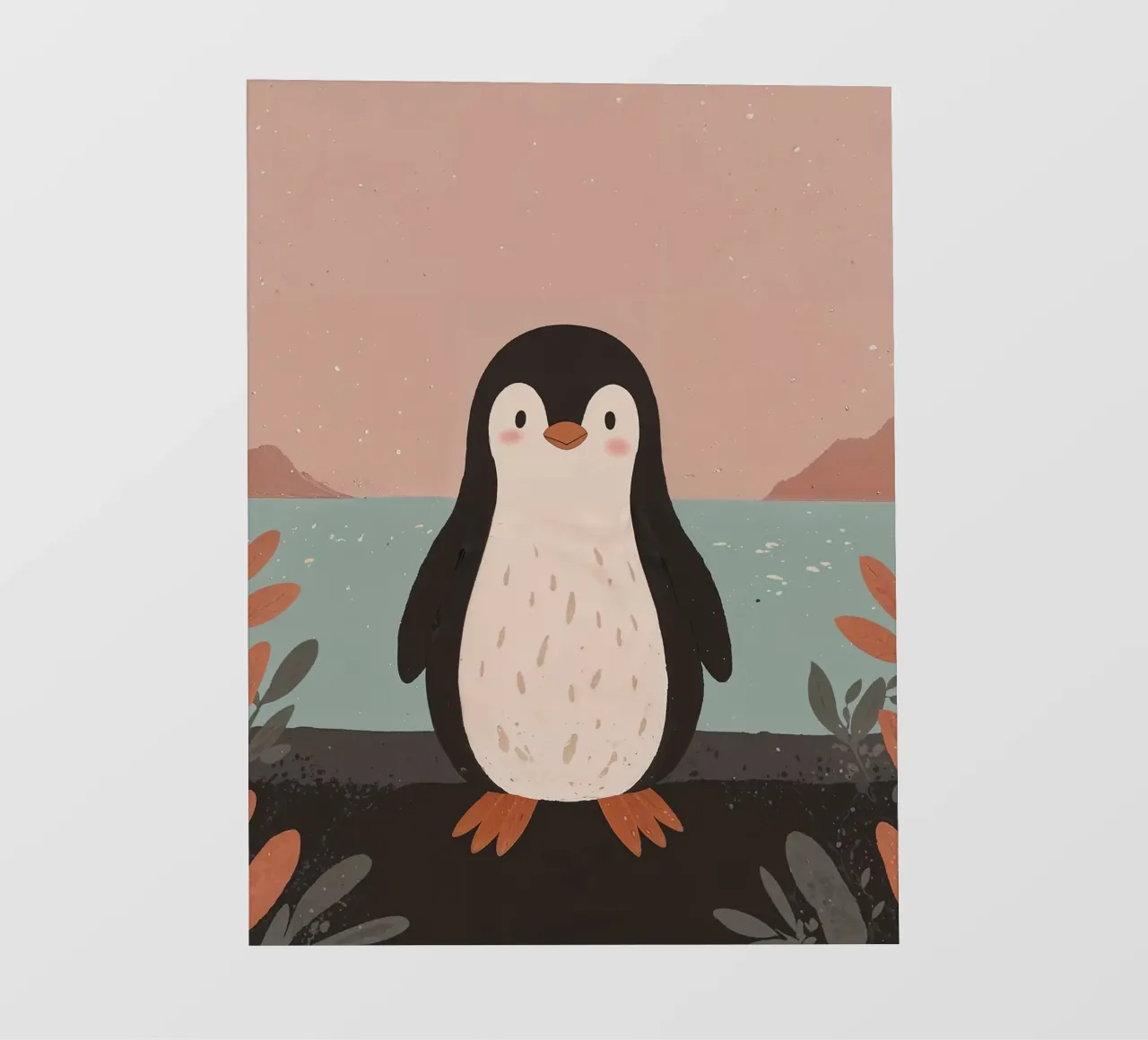 Friendly Tiny Penguin fotobehang van SnoopyAnimals