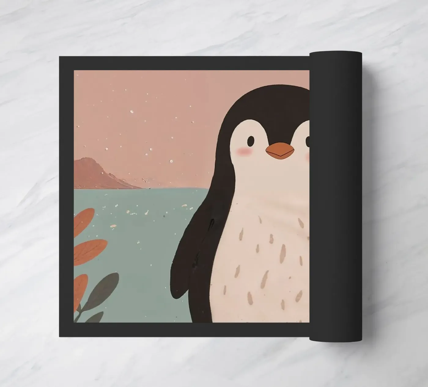 Friendly Tiny Penguin doormat by SnoopyAnimals