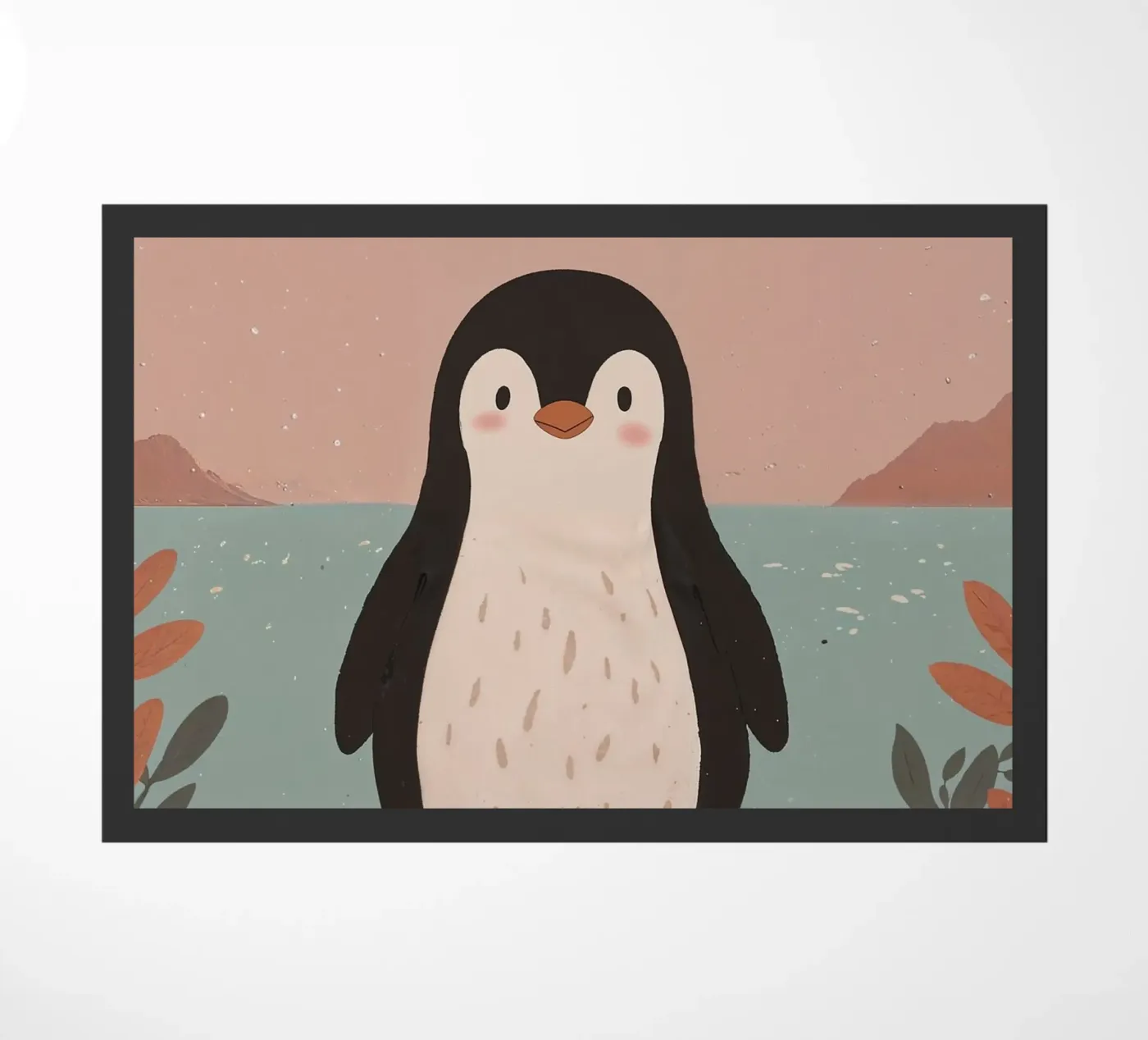 Friendly Tiny Penguin doormat by SnoopyAnimals