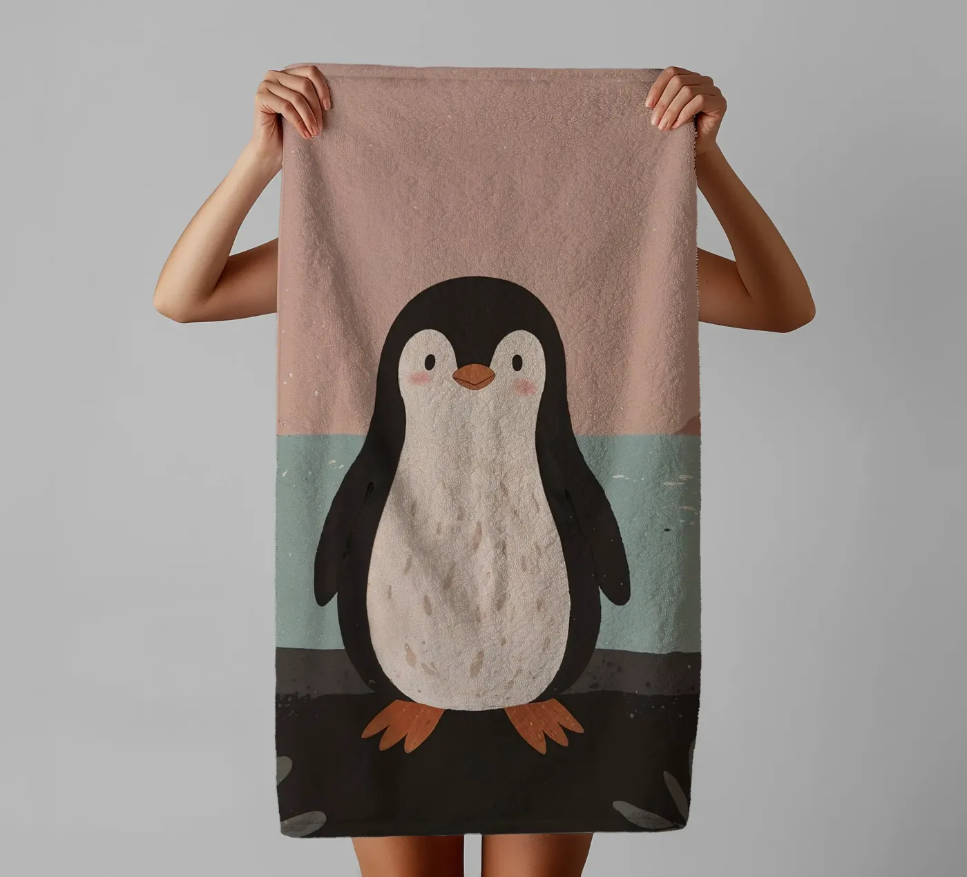 Vriendelijke pinguïn badhanddoek van SnoopyAnimals