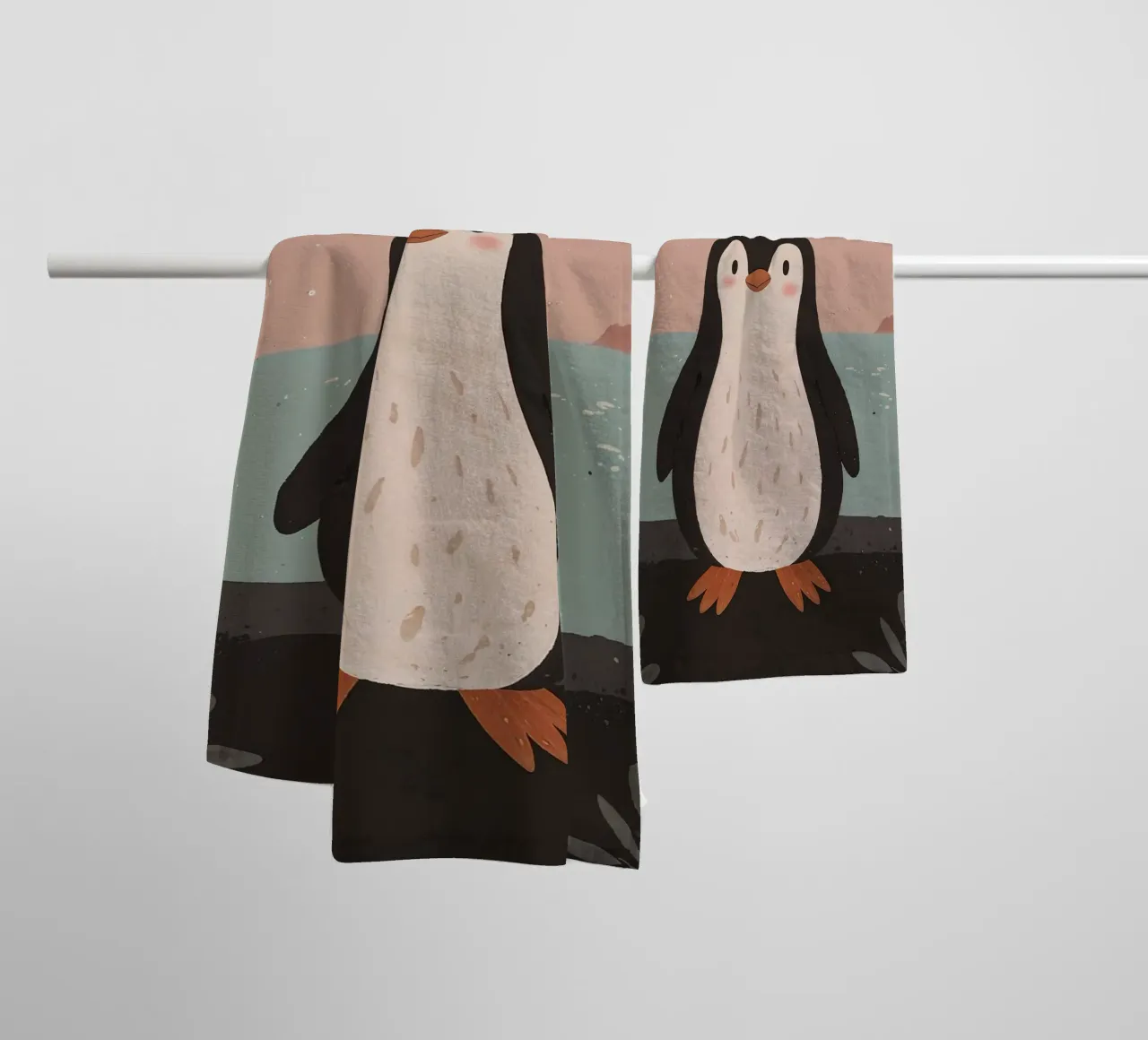 Friendly Tiny Penguin towel by SnoopyAnimals