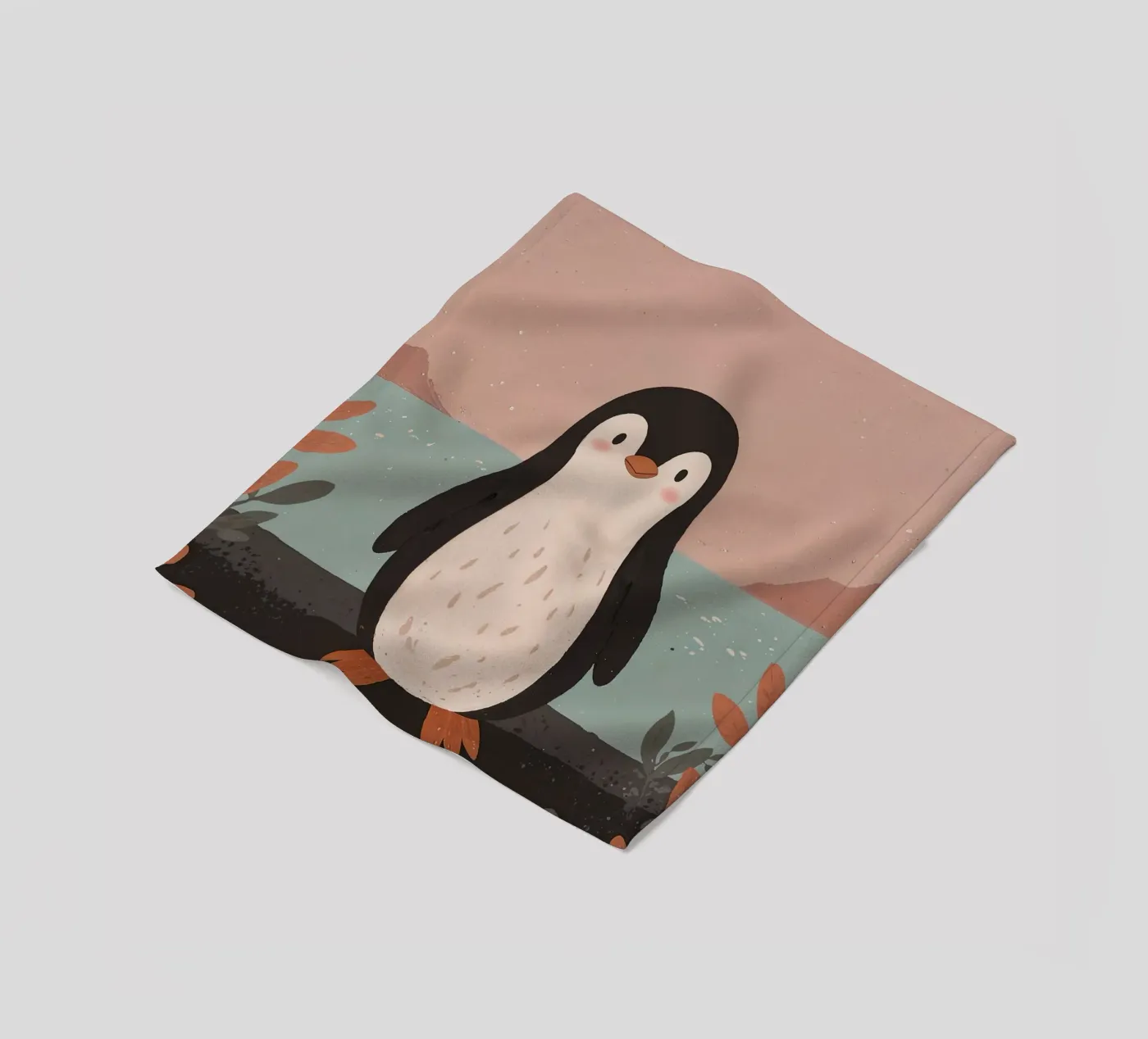 Friendly Tiny Penguin fleece blanket by SnoopyAnimals