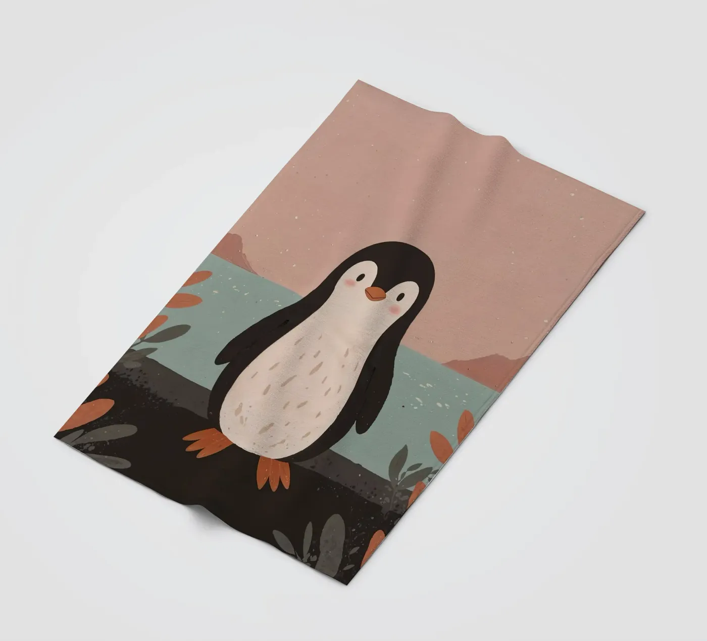 Friendly Tiny Penguin fleece blanket by SnoopyAnimals