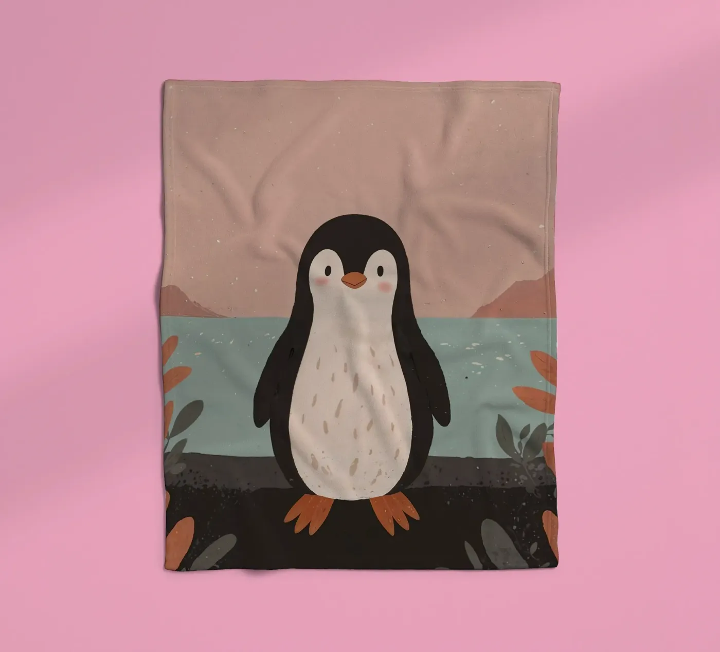 Friendly Tiny Penguin Fleecedecke von SnoopyAnimals