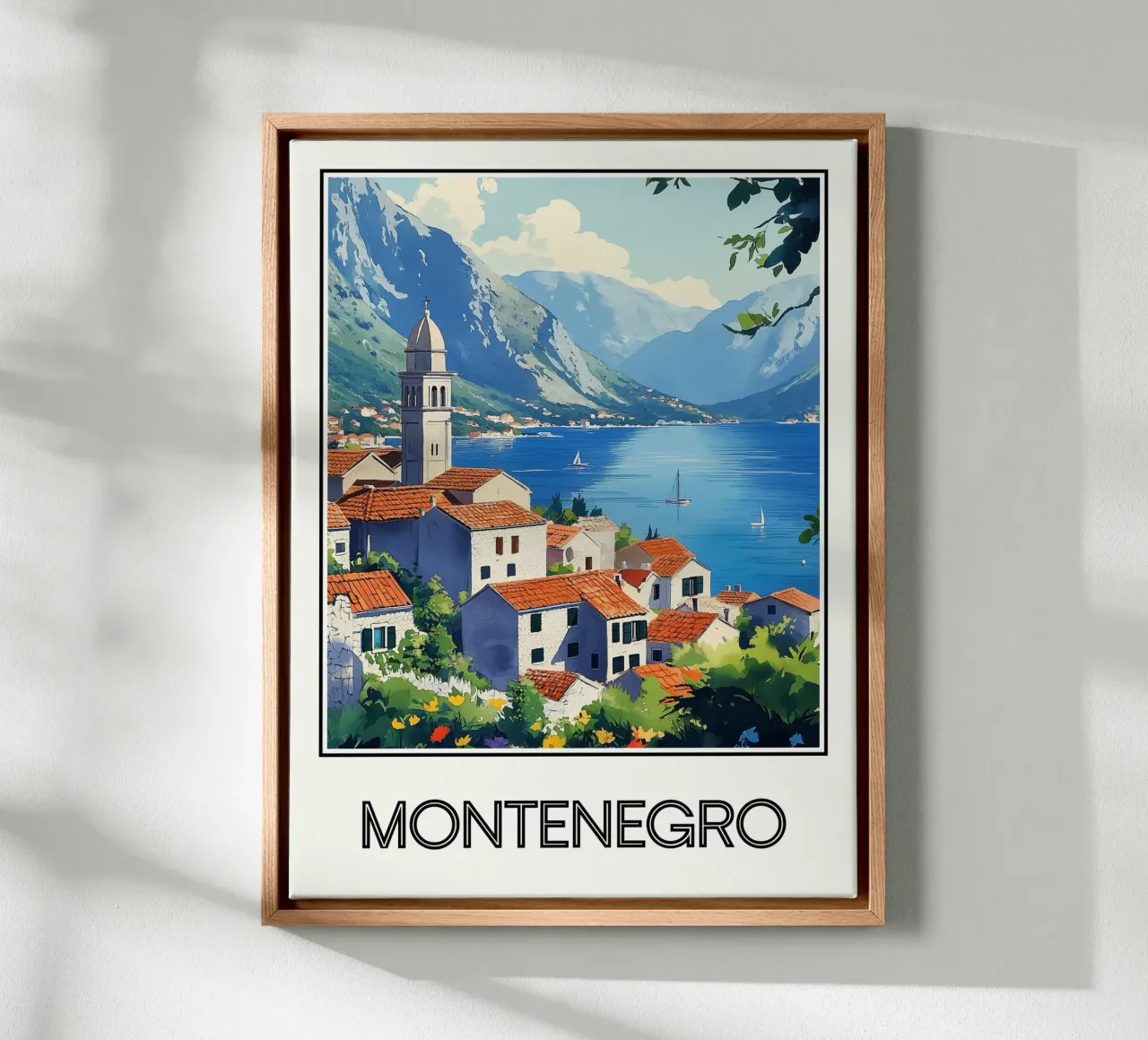 Montenegro tela con Cornice a cassetta da Frame the World