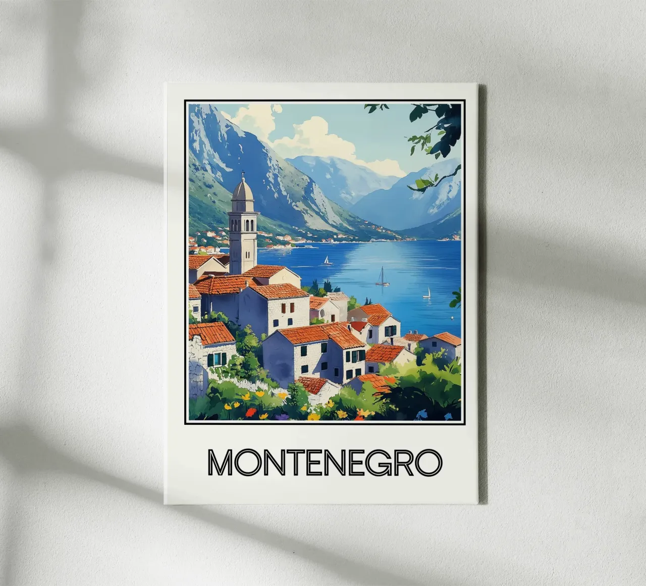 Montenegro tela con Cornice a cassetta da Frame the World