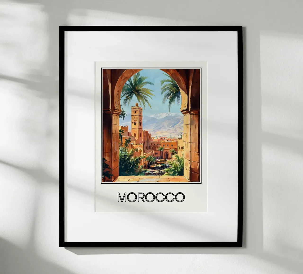 Marocco poster con telaio in alluminio da Frame the World