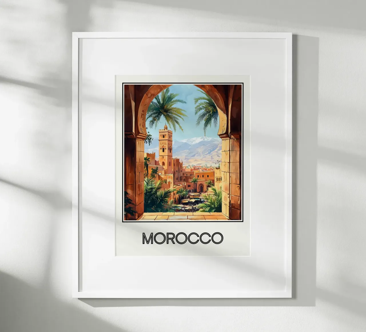 Marocco poster con telaio in alluminio da Frame the World