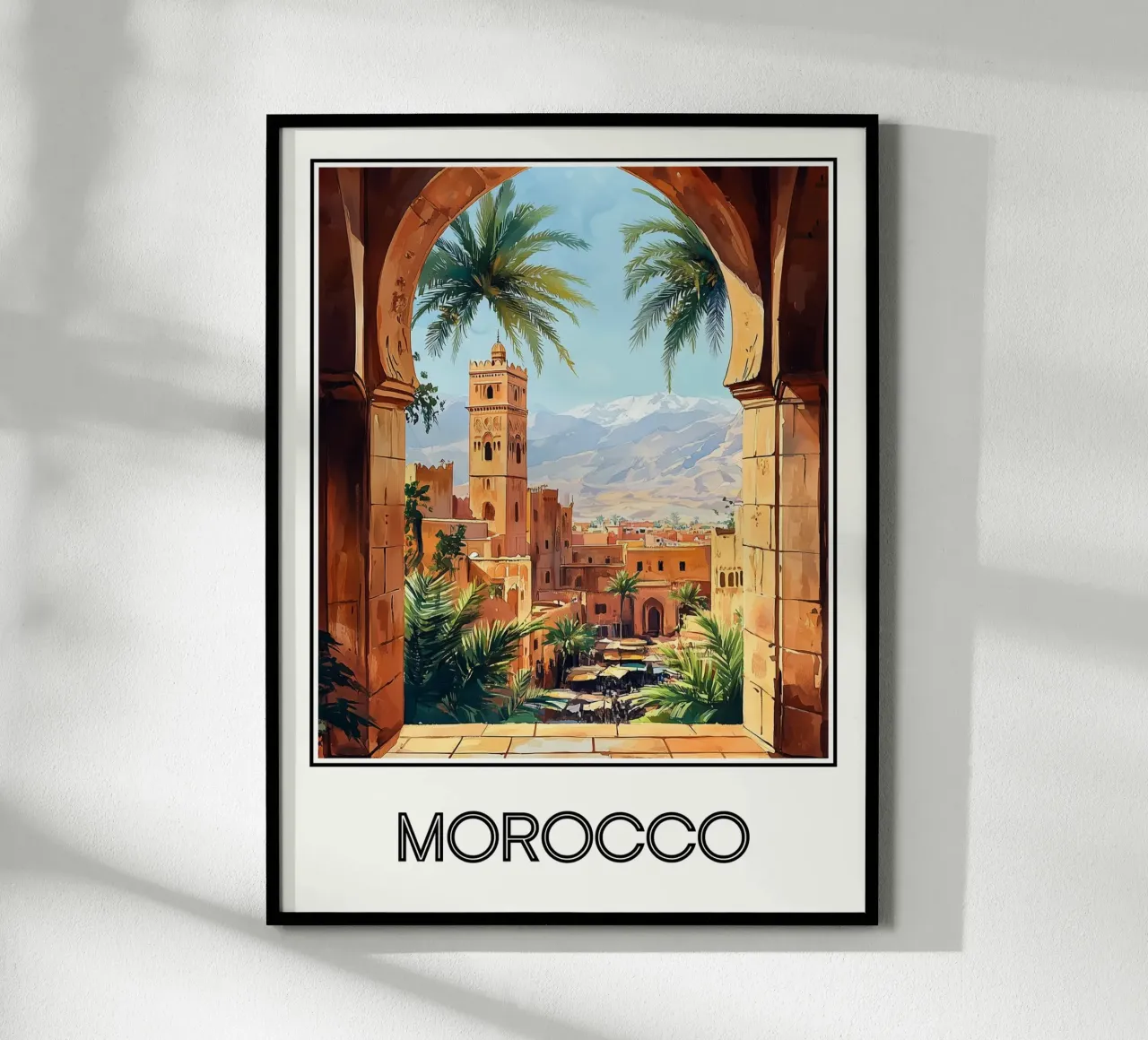 Marocco poster con telaio in alluminio da Frame the World