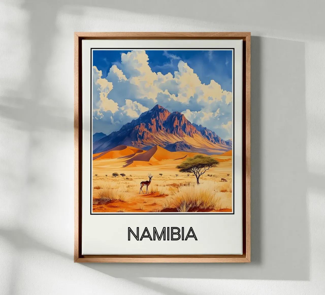 Namibia tela con Cornice a cassetta da Frame the World
