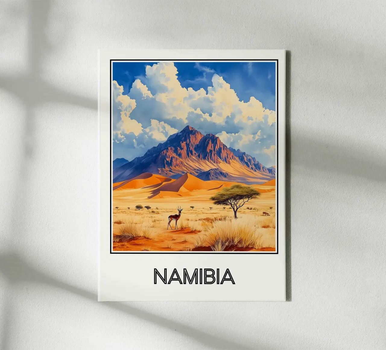 Namibia tela con Cornice a cassetta da Frame the World