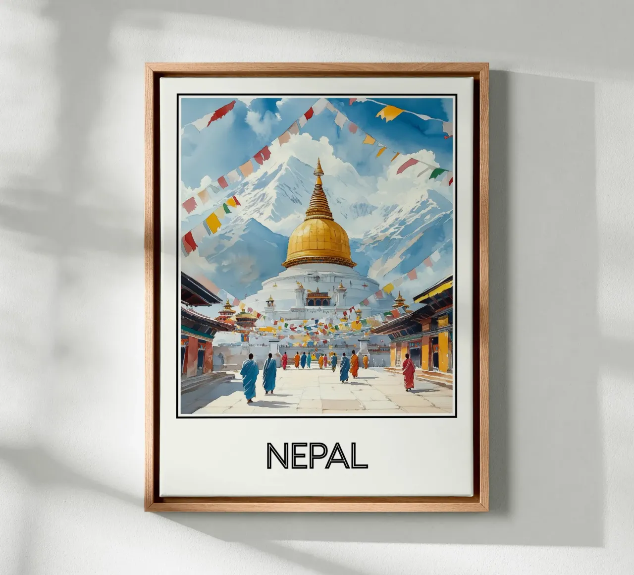 Nepal tela con Cornice a cassetta da Frame the World