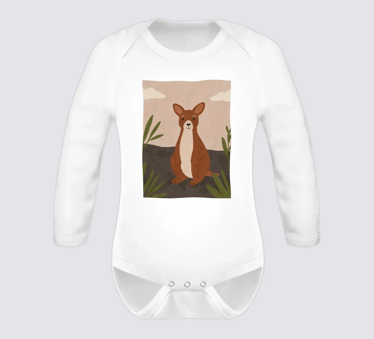 Kangourou sympathique body manches longues de SnoopyAnimals