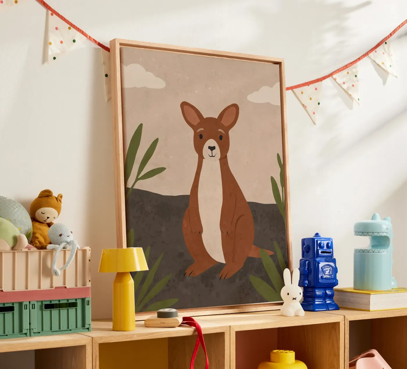 Friendly Kangaroo canvas by SnoopyAnimals