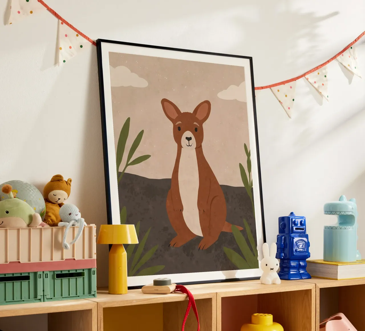 Canguro amichevole poster con telaio in plastica da SnoopyAnimals