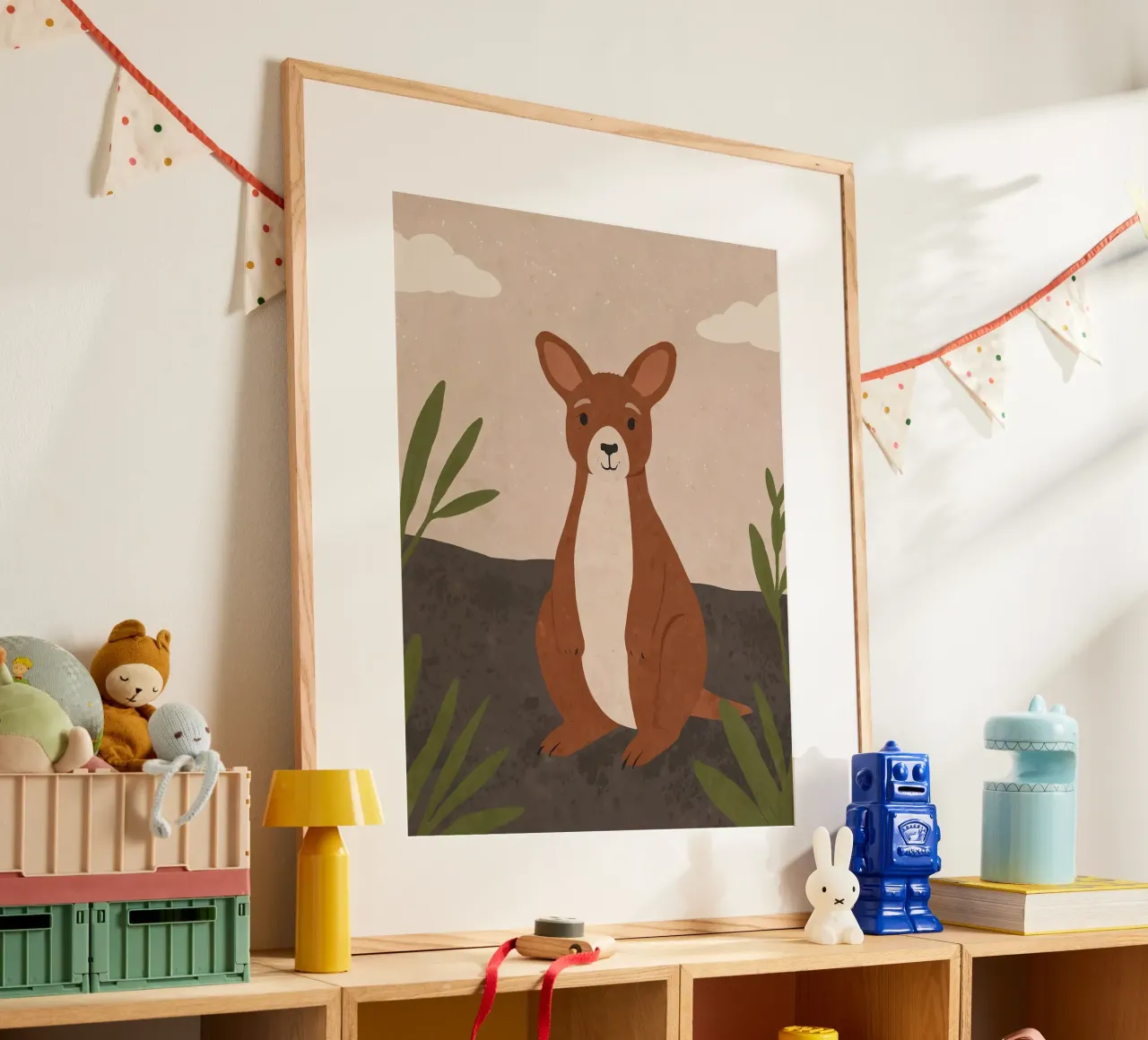 Canguro amichevole poster con telaio in plastica da SnoopyAnimals