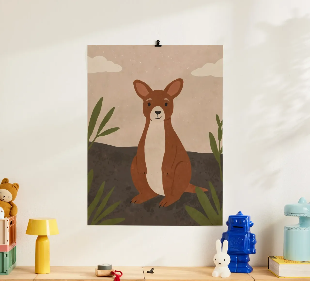 Canguro amichevole poster con telaio in plastica da SnoopyAnimals