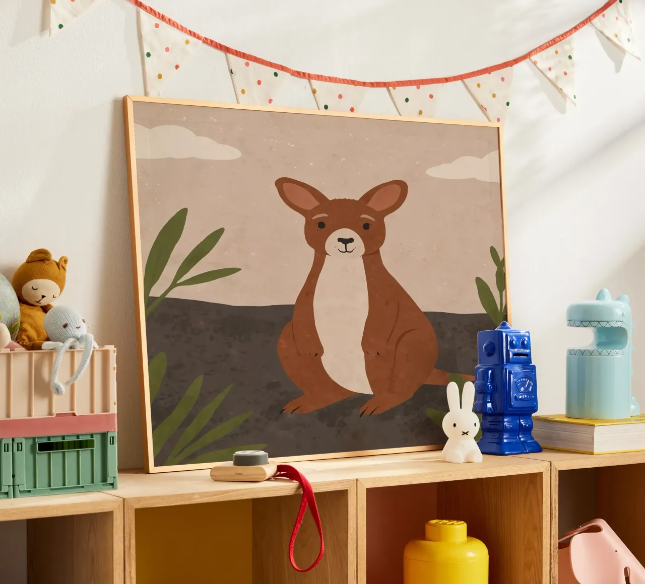 Canguro amichevole poster con telaio in plastica da SnoopyAnimals