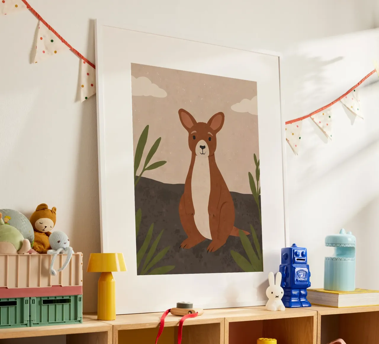 Canguro amichevole poster con telaio in plastica da SnoopyAnimals