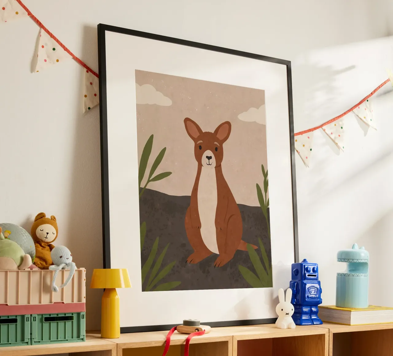 Canguro amichevole poster con telaio in plastica da SnoopyAnimals