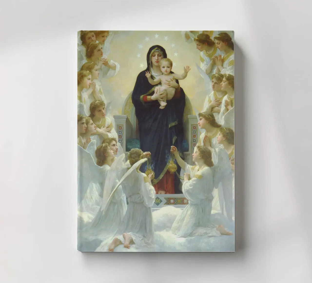 William-Adolphe Bouguereau - The Virgin with Angels notebook by Timeless Artworks