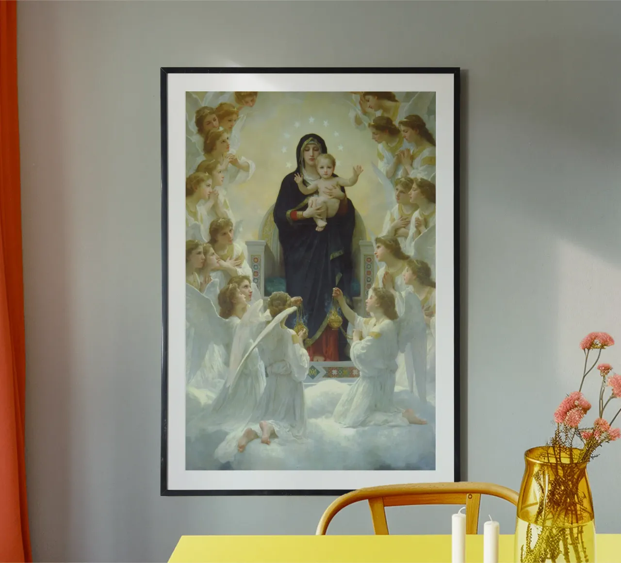 William-Adolphe Bouguereau - Die Jungfrau mit Engeln Poster von Timeless Artworks