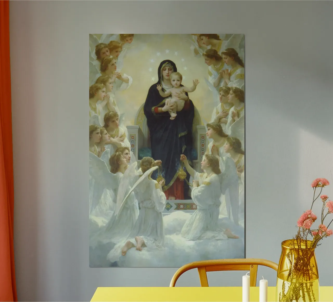 William-Adolphe Bouguereau - La Vergine con gli angeli poster da Timeless Artworks