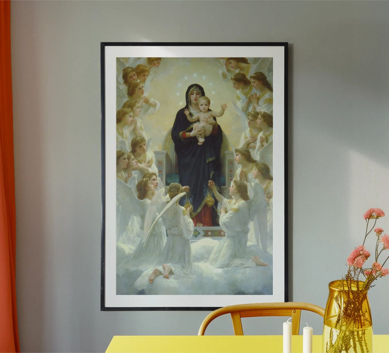 William-Adolphe Bouguereau - La Vergine con gli angeli poster da Timeless Artworks