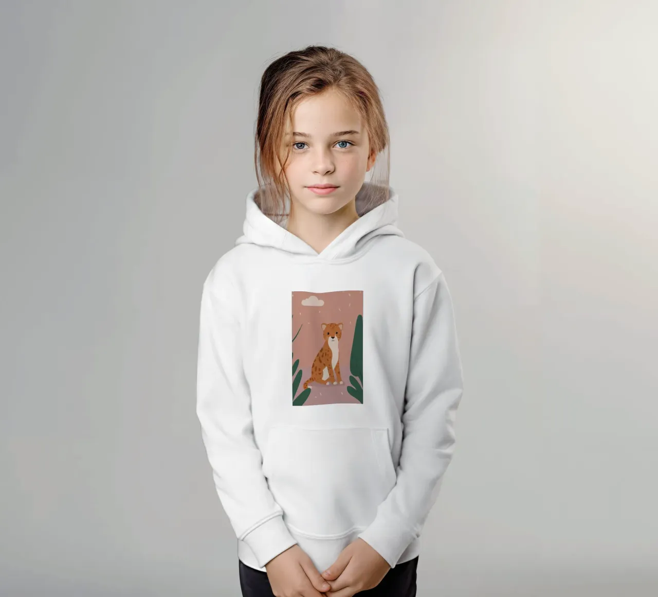 Ghepardo amichevole felpa bambino con cappuccio da SnoopyAnimals