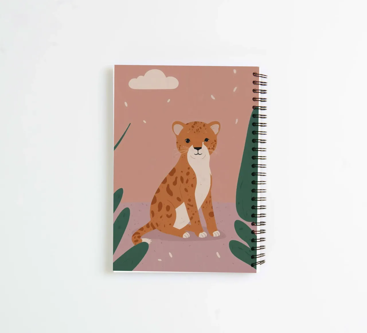 Friendly Cheetah spiral notebook by SnoopyAnimals