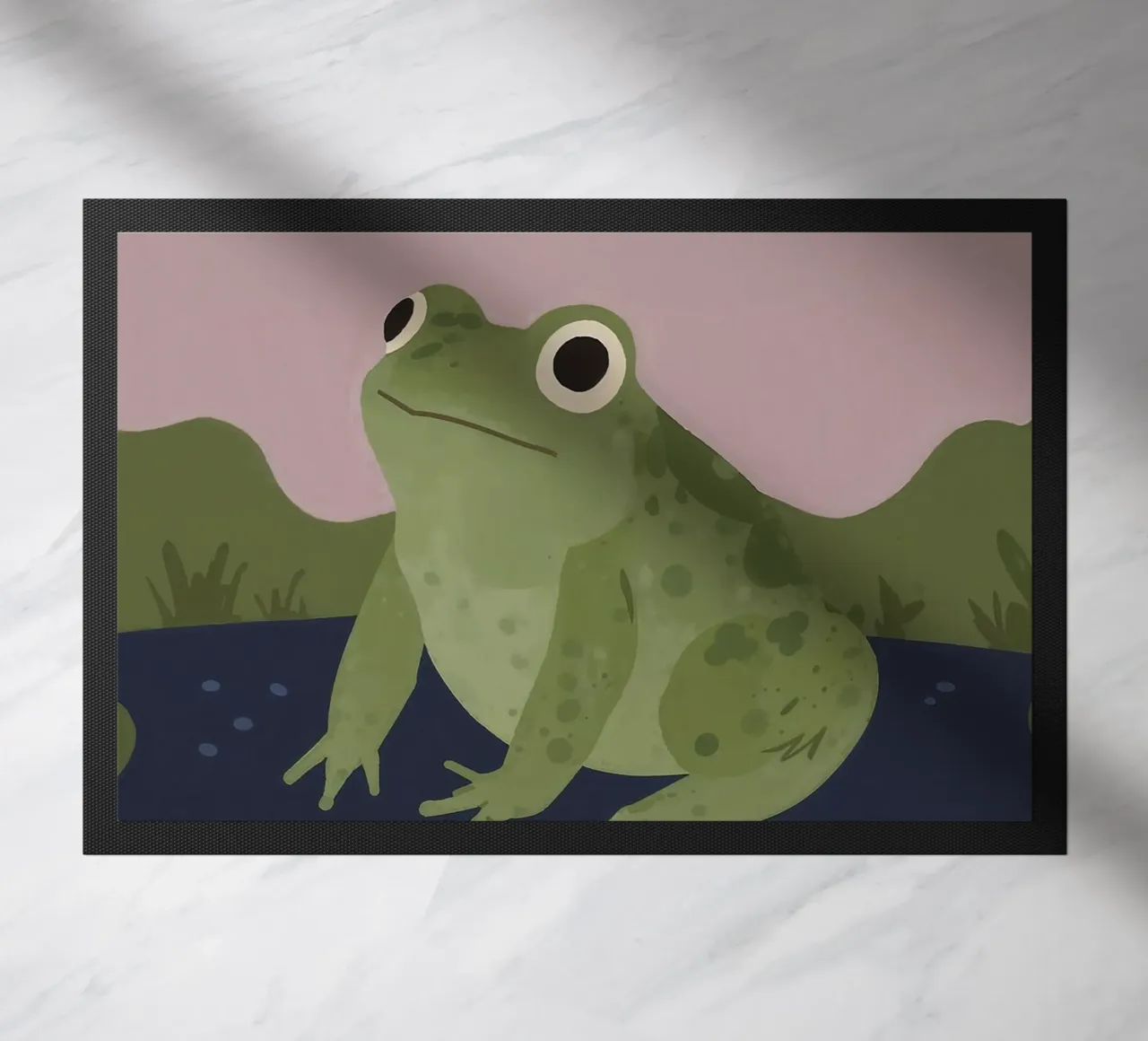 Friendly Frog doormat by SnoopyAnimals