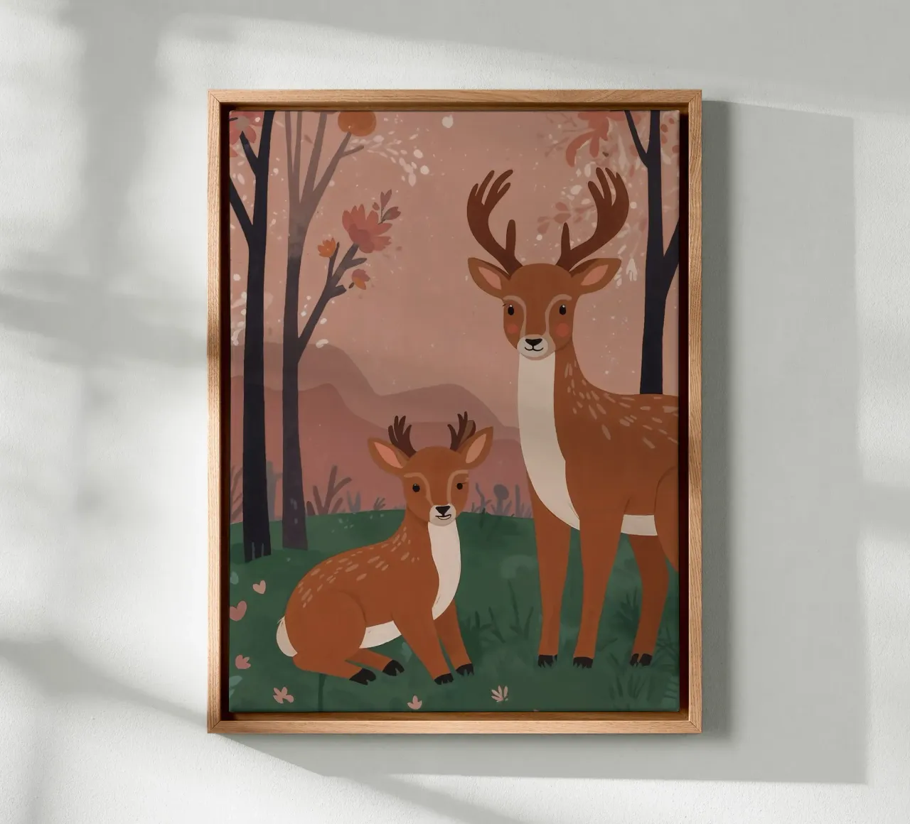Cervi amici tela con Cornice a cassetta da SnoopyAnimals