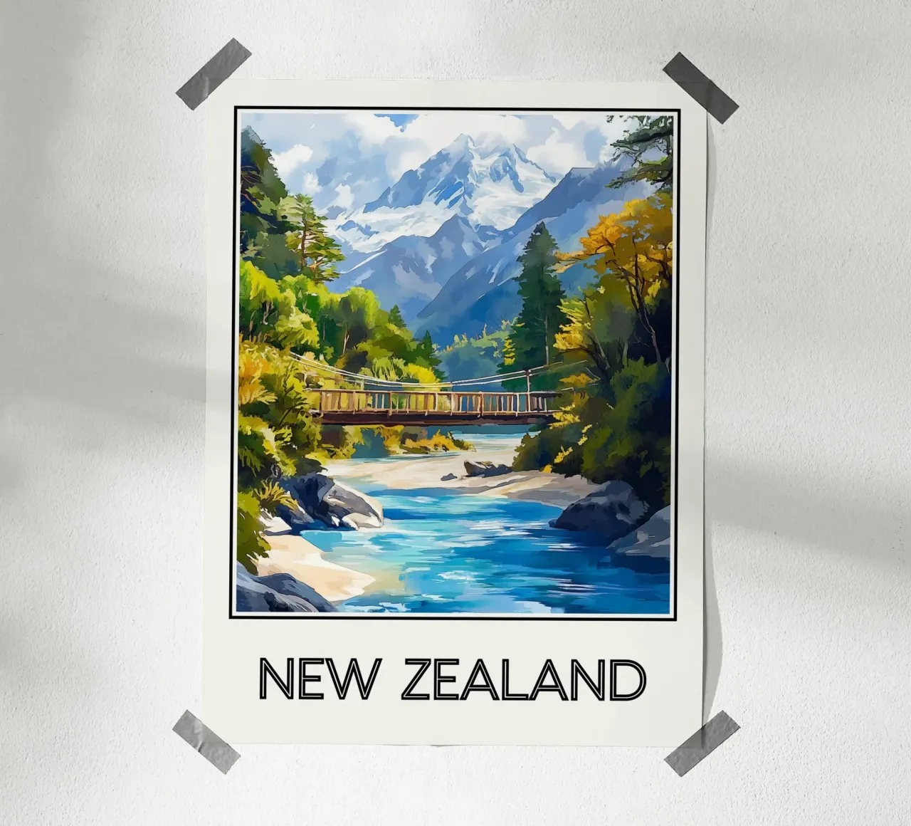 Nuova Zelanda poster da Frame the World