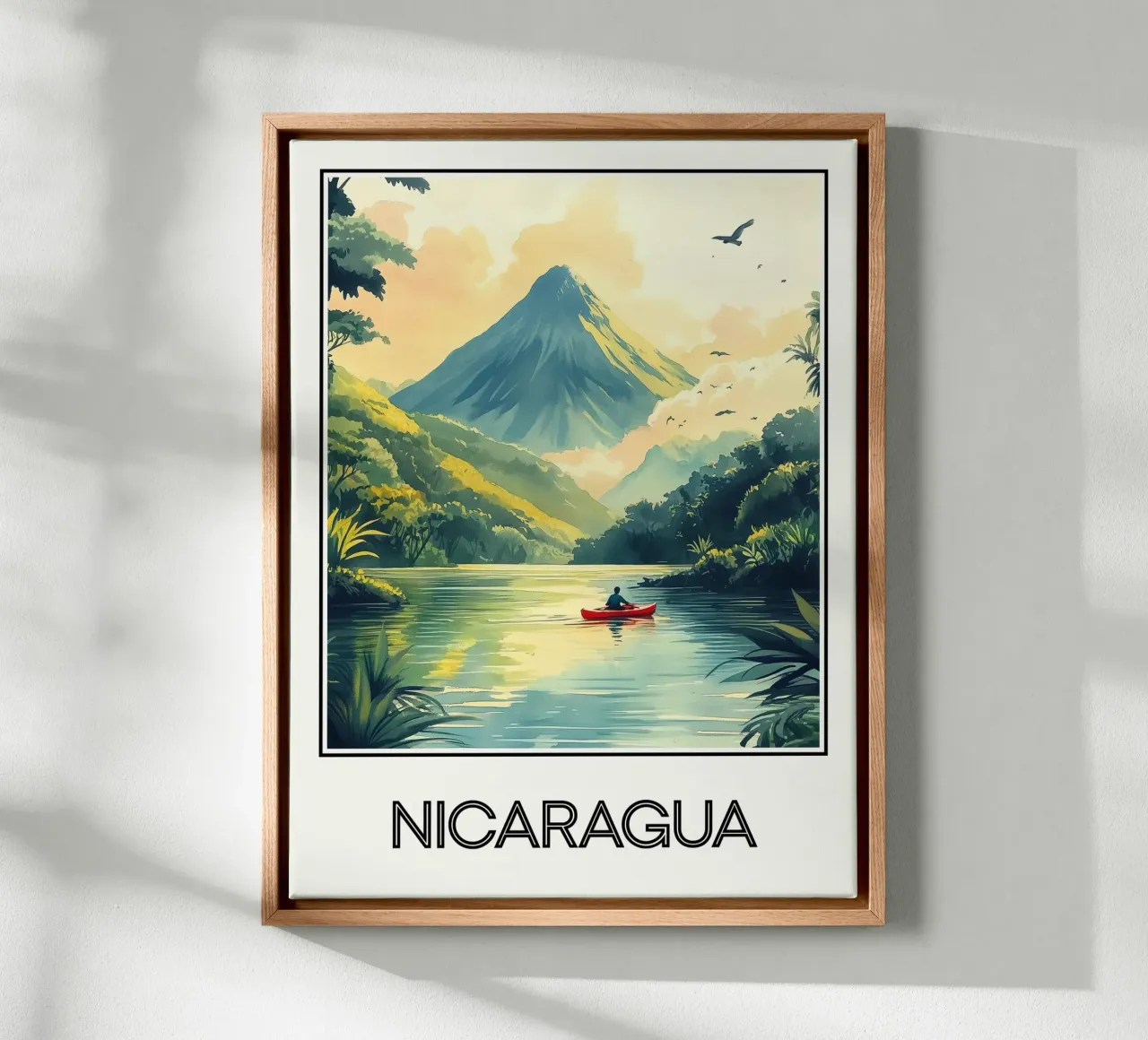 Nicaragua tela con Cornice a cassetta da Frame the World