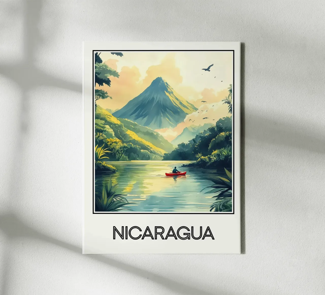 Nicaragua tela con Cornice a cassetta da Frame the World