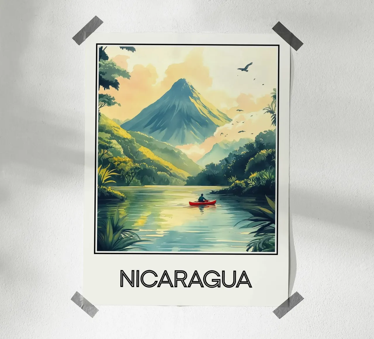 Nicaragua poster con telaio in alluminio da Frame the World