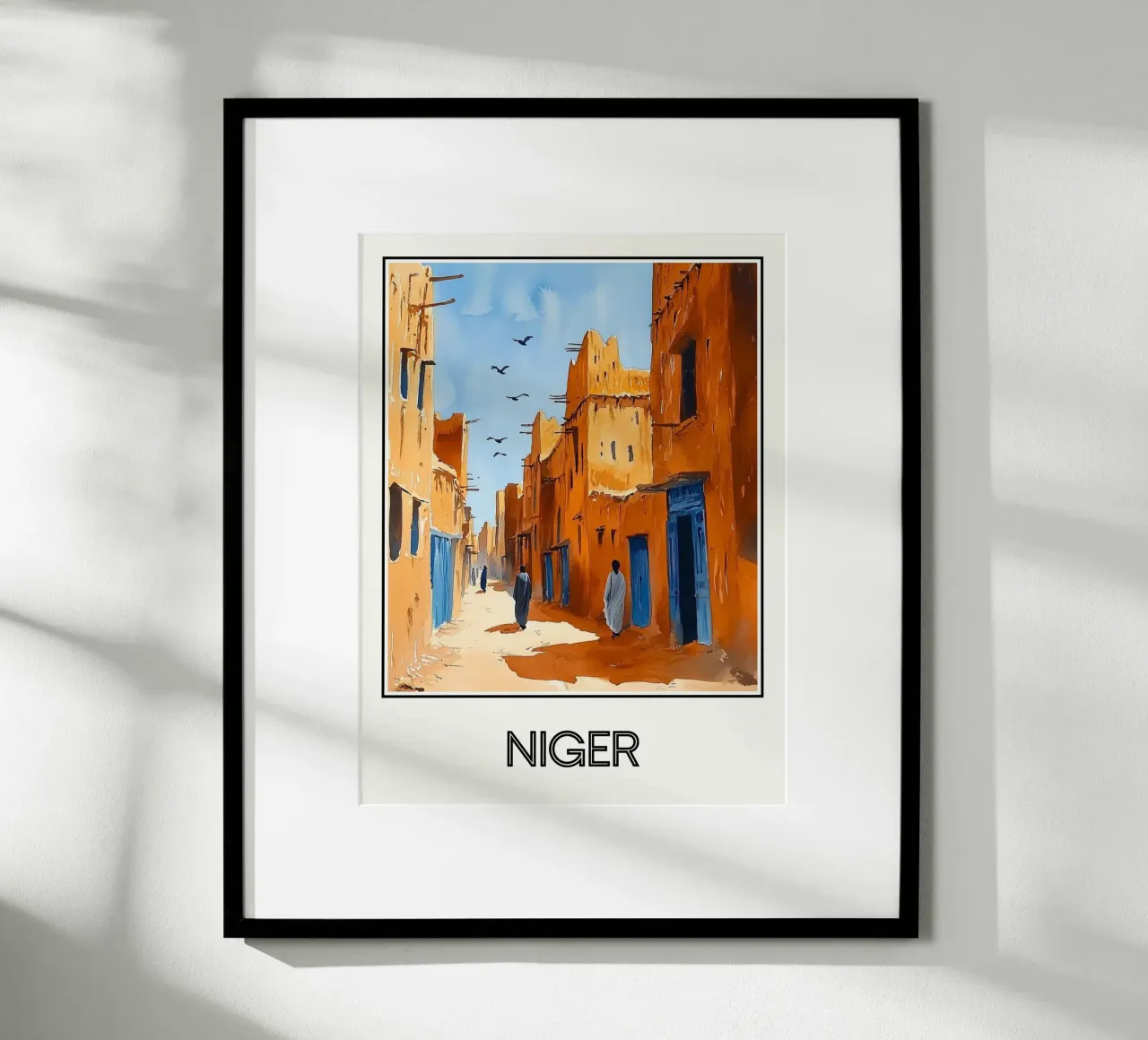 Niger poster con telaio in plastica da Frame the World